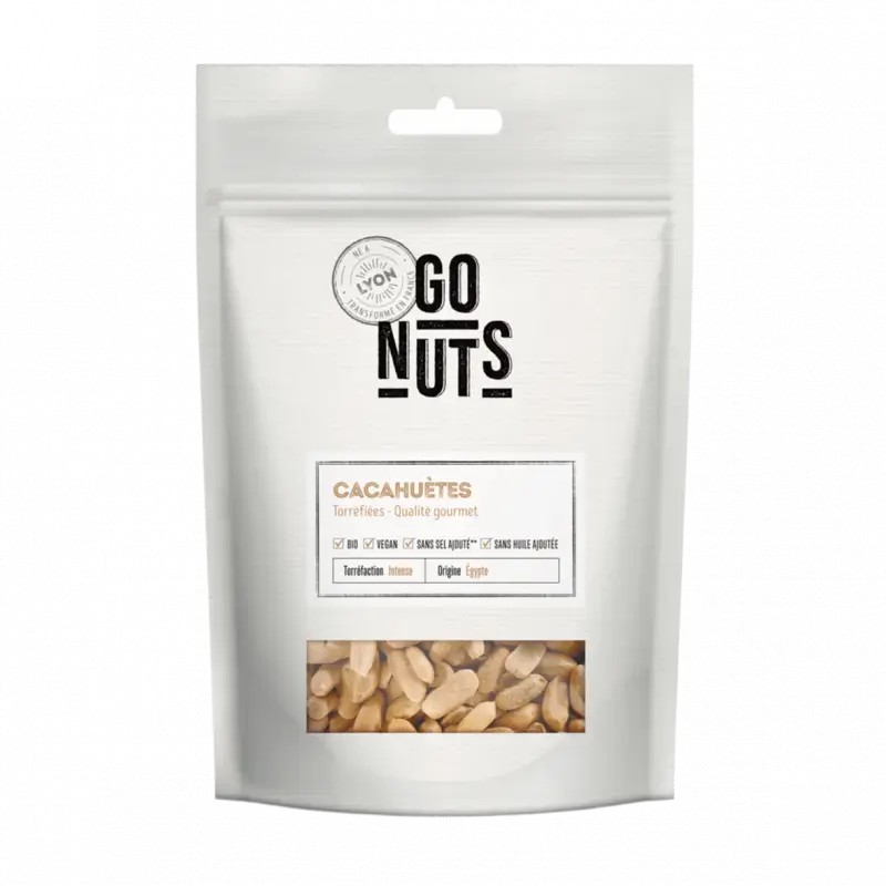 Cacahuètes torréfiées 125g bio – Go Nuts Go Nuts  dans votre magasin bio en ligne Etiketbio.eu