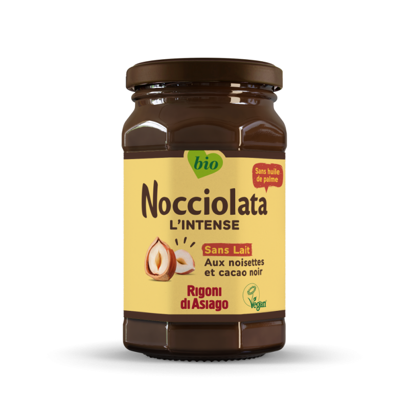 Nocciolata sans lait bio 325g Rigoni Di Asiago RIGONI DI ASIAGO  dans votre magasin bio en ligne Etiketbio.eu