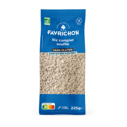 Riz complet soufflé sans gluten 225g – Favrichon Favrichon  dans votre magasin bio en ligne Etiketbio.eu