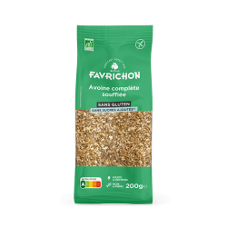 Avoine soufflée sans gluten 200g – Favrichon Favrichon  dans votre magasin bio en ligne Etiketbio.eu