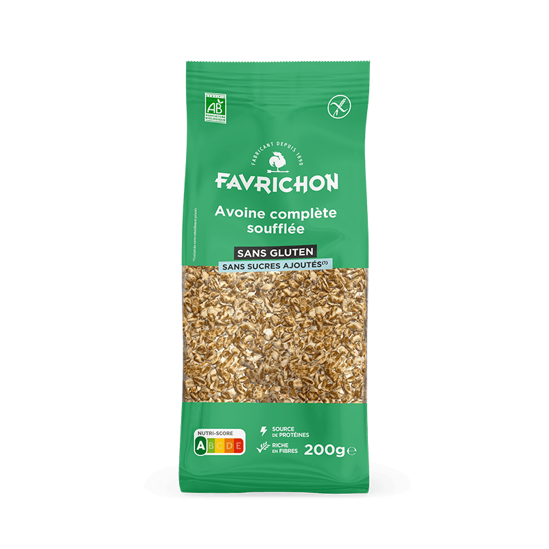 Avoine soufflée sans gluten 200g – Favrichon Favrichon  dans votre magasin bio en ligne Etiketbio.eu