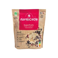 Muesli superfruits 500g Favrichon  dans votre magasin bio en ligne Etiketbio.eu