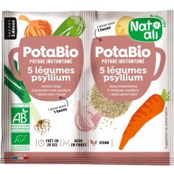 Potabio 5 légumes psyllium bio 2x8,5g - Natali Natali  dans votre magasin bio en ligne Etiketbio.eu
