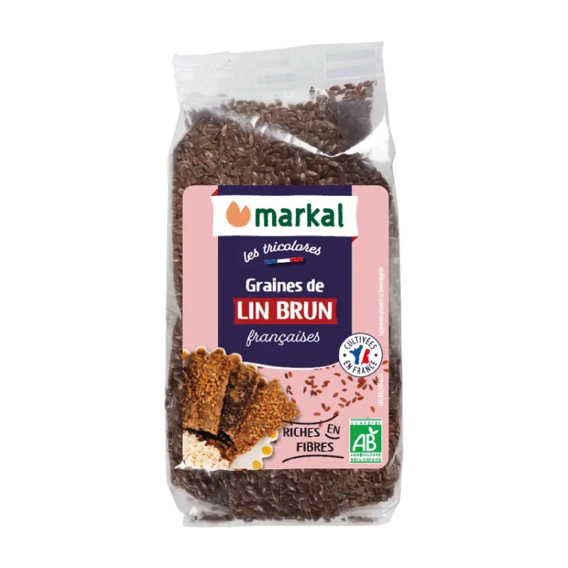 Graines de lin brun bio 200g - Markal fibres Markal  dans votre magasin bio en ligne Etiketbio.eu