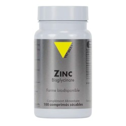 Zinc Bisglycinate - 100 comprimés - Vitall+ Vit'all +  dans votre magasin bio en ligne Etiketbio.eu