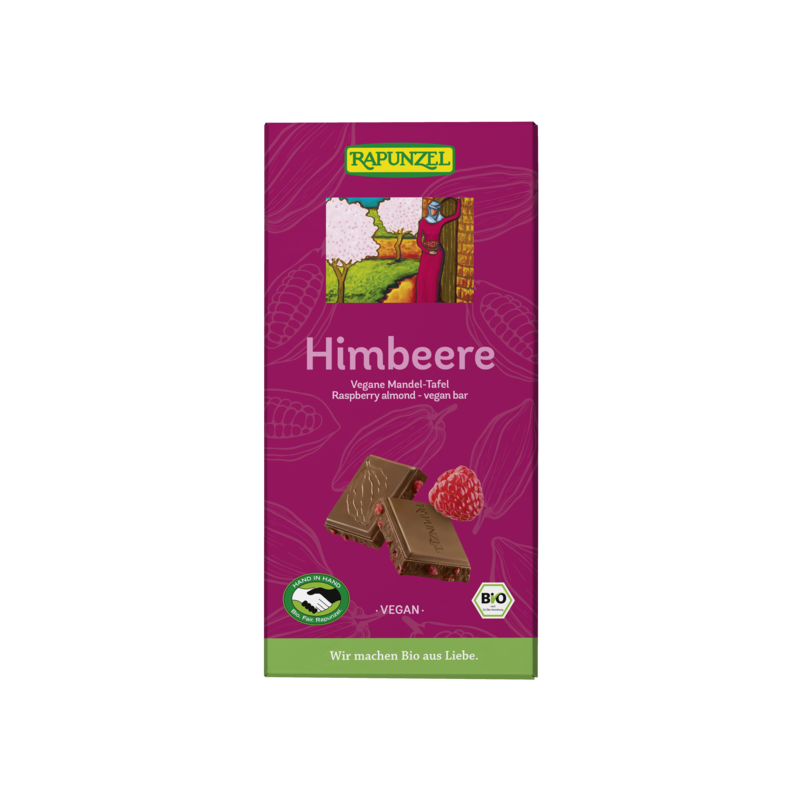 Framboise végane 100g – Chocolat bio Rapunzel Rapunzel  dans votre magasin bio en ligne Etiketbio.eu