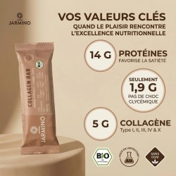 Barre collagène amande Jarmino 55g   dans votre magasin bio en ligne Etiketbio.eu