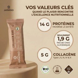 Barre collagène amande Jarmino 55g   dans votre magasin bio en ligne Etiketbio.eu