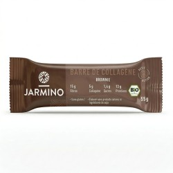 Barre collagène brownie Jarmino 55g   dans votre magasin bio en ligne Etiketbio.eu