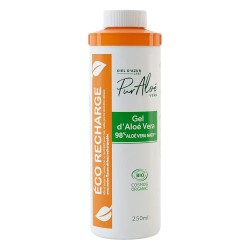 Recharge gel aloe vera 98% bio 250 ml - Pur’Aloé Puraloé  dans votre magasin bio en ligne Etiketbio.eu