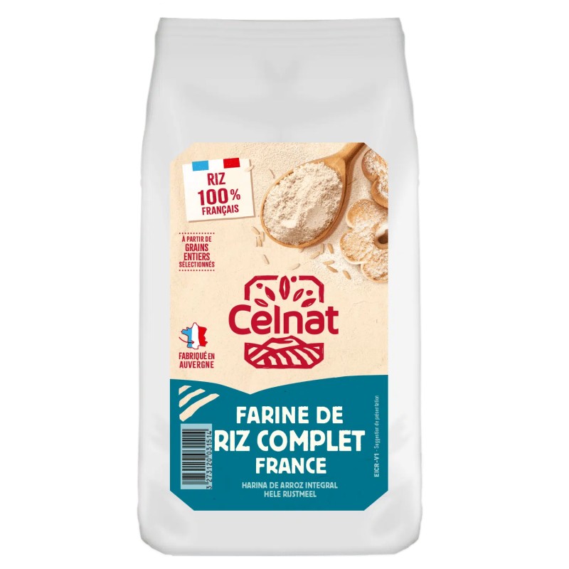 Farine complète de riz Celnat 400g Celnat bio  dans votre magasin bio en ligne Etiketbio.eu