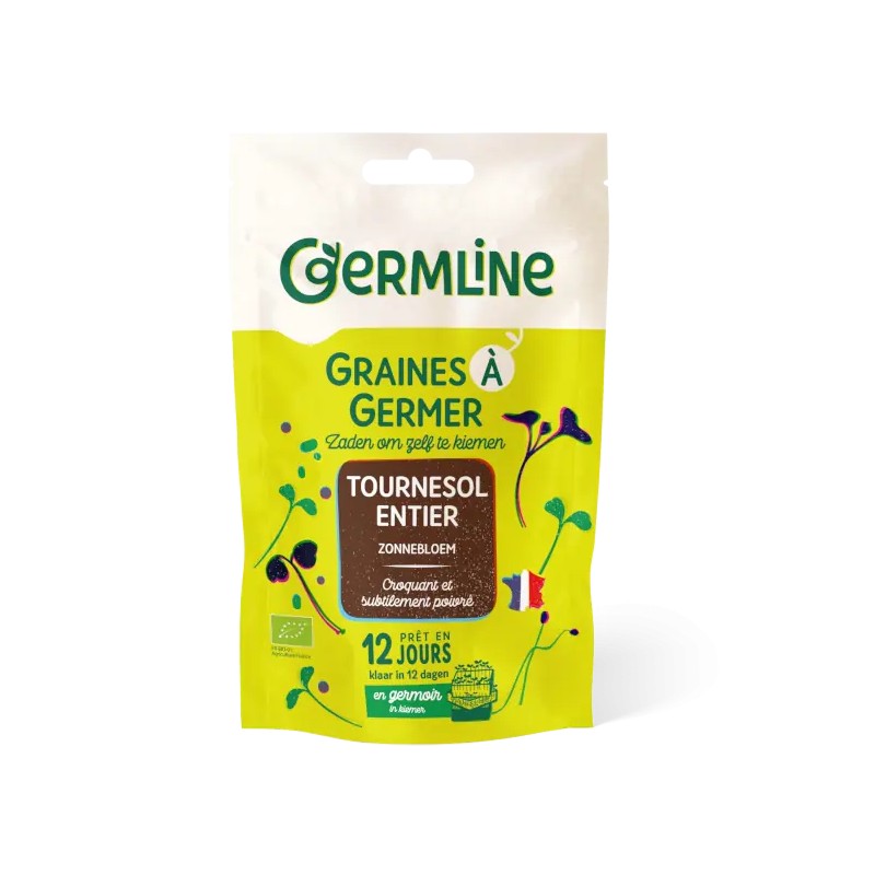 Tournesol à germer bio graines entières - Germline Germline  dans votre magasin bio en ligne Etiketbio.eu
