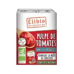 Pulpe de tomate bio Elibio 390g Elibio  dans votre magasin bio en ligne Etiketbio.eu