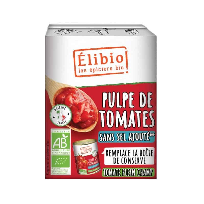 Pulpe de tomate bio Elibio 390g Elibio  dans votre magasin bio en ligne Etiketbio.eu