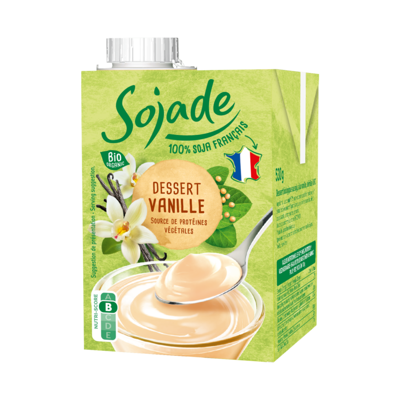 Dessert soja vanille bio Sojade 530g Sojade  dans votre magasin bio en ligne Etiketbio.eu
