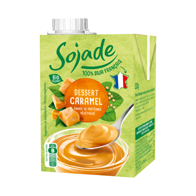 Dessert soja caramel bio Sojade 530g Sojade  dans votre magasin bio en ligne Etiketbio.eu