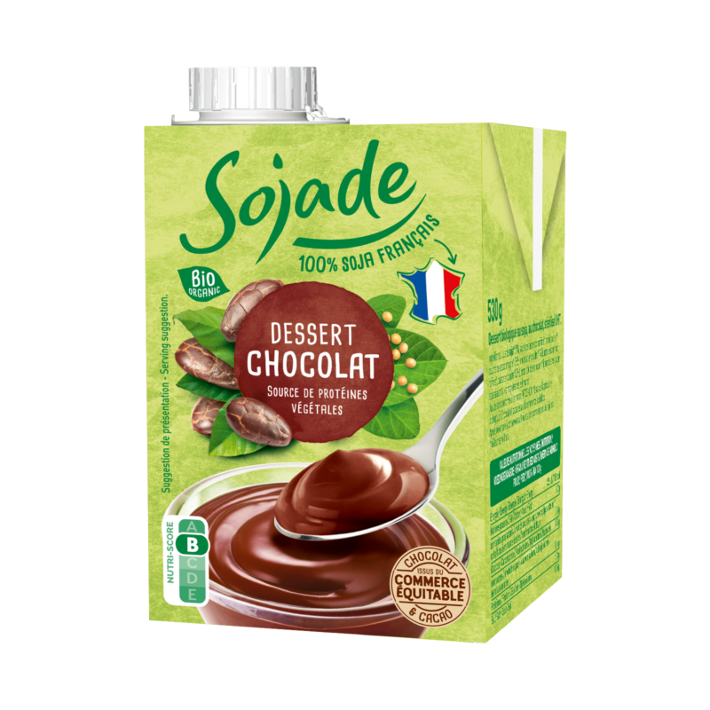 Dessert soja chocolat bio Sojade 530g Sojade  dans votre magasin bio en ligne Etiketbio.eu