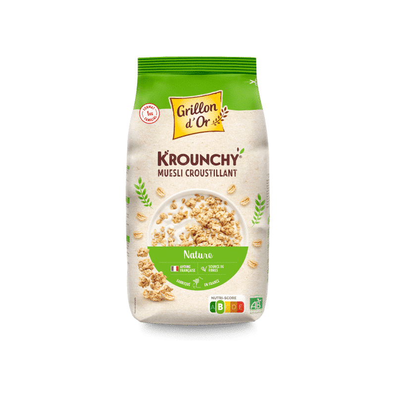 Krounchy nature bio 1kg Grillon d’Or Grillon d'Or  dans votre magasin bio en ligne Etiketbio.eu