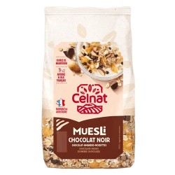Muesli chocolat noir bio375g Celnat