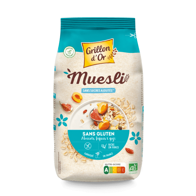 Muesli sans gluten bio 500g Grillon d’Or Grillon d'Or  dans votre magasin bio en ligne Etiketbio.eu
