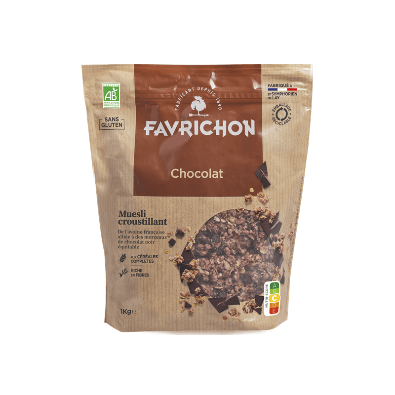 Muesli chocolat bio 1kg Favrichon Favrichon  dans votre magasin bio en ligne Etiketbio.eu