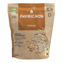 Muesli croustillant nature bio 500g Favrichon