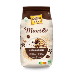 Muesli chocolat noir bio 500g Grillon d’Or Grillon d'Or  dans votre magasin bio en ligne Etiketbio.eu