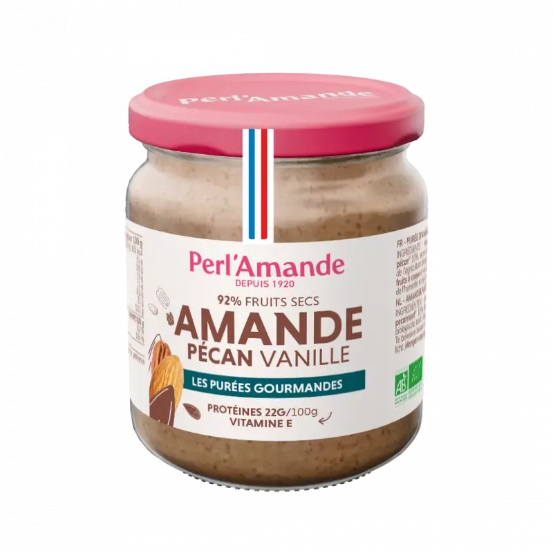 Purée Amande Pécan Vanille Bio – Perlamande Perlamande  dans votre magasin bio en ligne Etiketbio.eu
