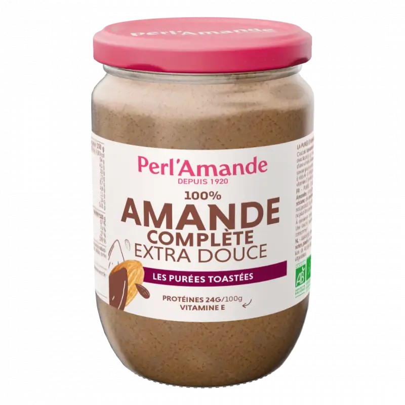 Purée Amande Complète Extra Douce Bio – Perlamande Perlamande  dans votre magasin bio en ligne Etiketbio.eu