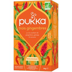 Infusion Trois Gingembres Bio Pukka Pukka  dans votre magasin bio en ligne Etiketbio.eu