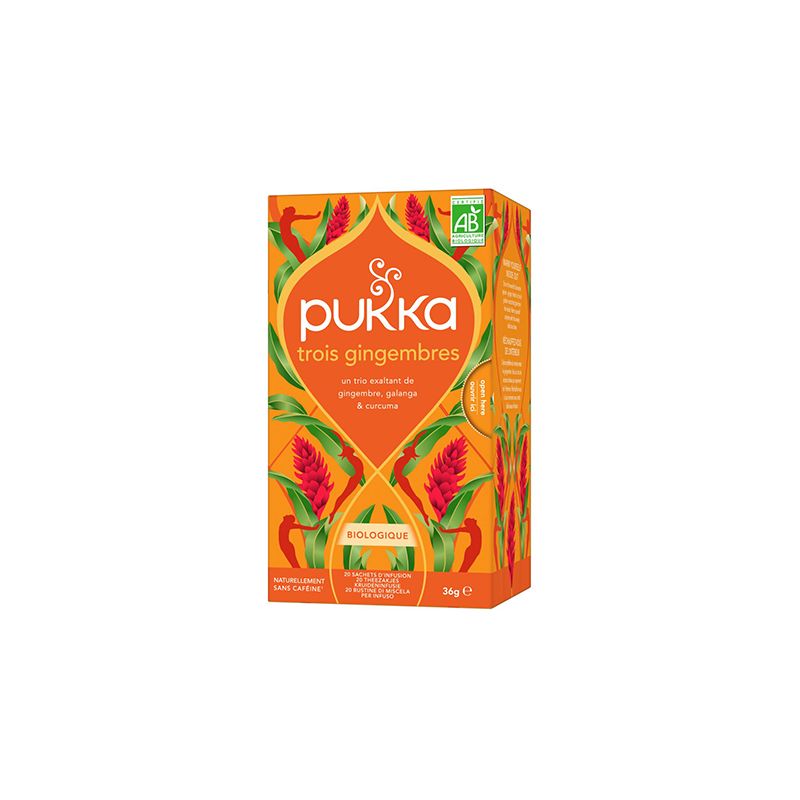 Infusion Trois Gingembres Bio Pukka Pukka  dans votre magasin bio en ligne Etiketbio.eu