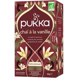 Infusion chaï vanille bio 20 sachets Pukka Pukka  dans votre magasin bio en ligne Etiketbio.eu