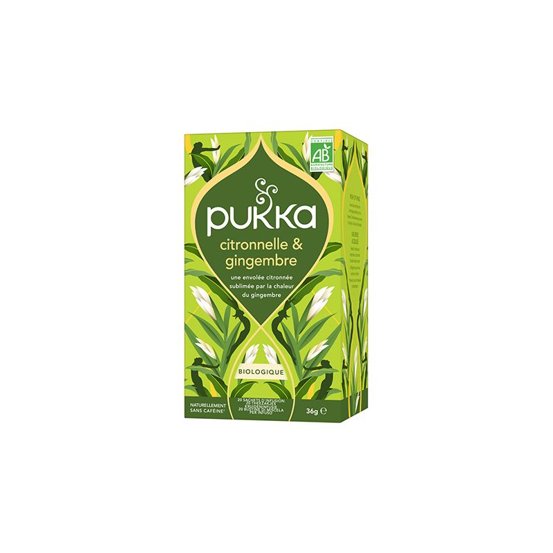 INFUSION CITRONNELLE - GINGEMBRE (20 INFUSETTES) PUKKA Pukka  dans votre magasin bio en ligne Etiketbio.eu