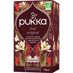 Thé noir chaï bio 20 sachets Pukka Pukka  dans votre magasin bio en ligne Etiketbio.eu