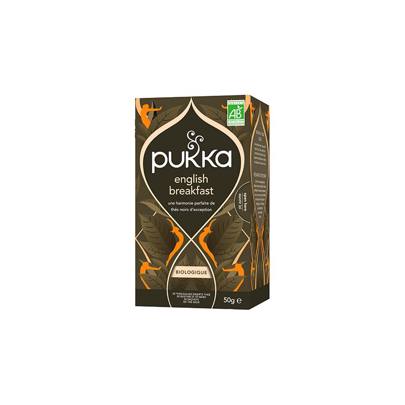 Thé noir English Breakfast bio 20 sachets Pukka