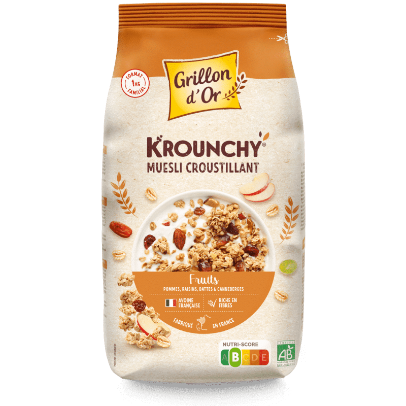 Krounchy fruits Grillon d’Or 1kg Grillon d'Or  dans votre magasin bio en ligne Etiketbio.eu