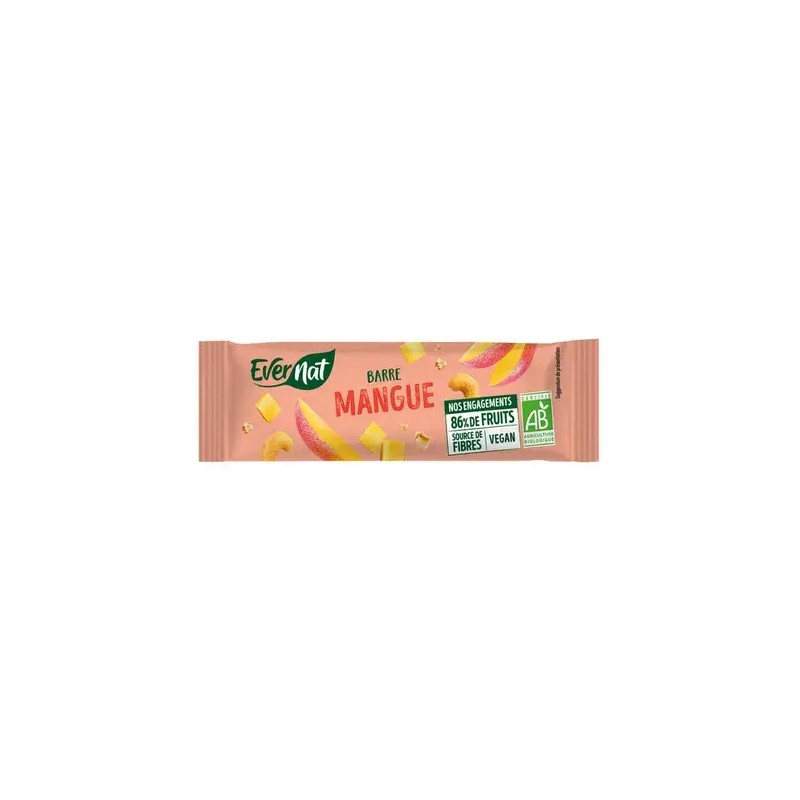 Barre mangue bio 40g – Encas fruité Evernat Evernat  dans votre magasin bio en ligne Etiketbio.eu
