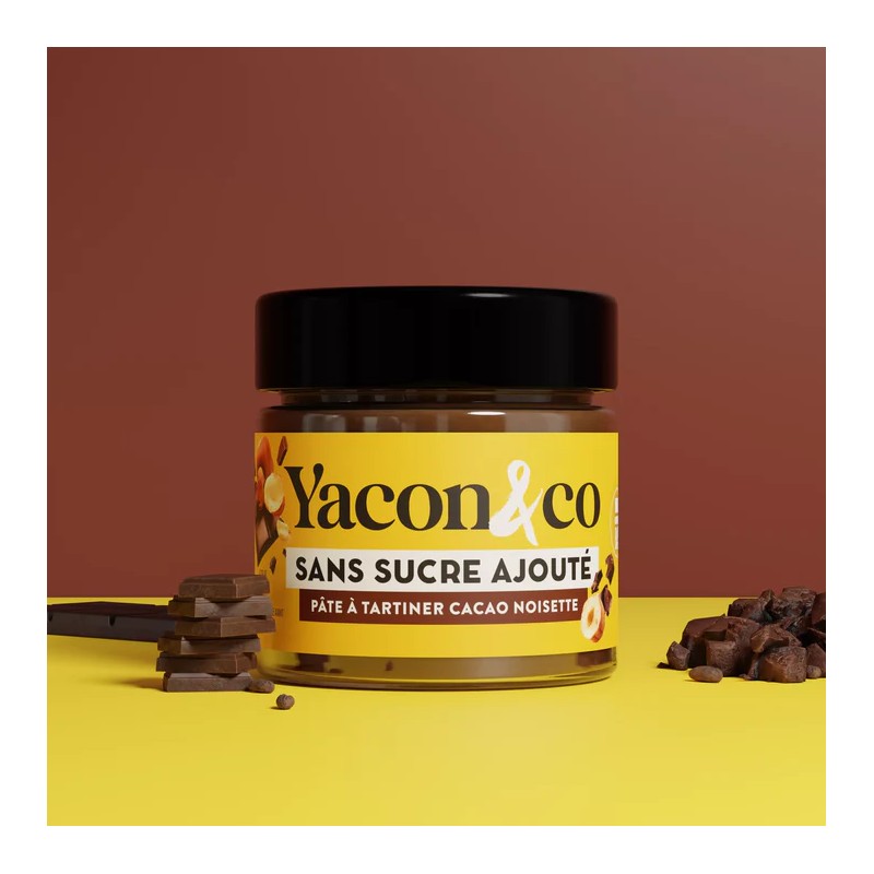 Pâte à tartiner cacao noisette bio 200g - Yacon & Co  Yacon & Co  dans votre magasin bio en ligne Etiketbio.eu