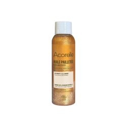 Huile Pailletée Bio Acorelle 100ml – Corps & Cheveux Acorelle  dans votre magasin bio en ligne Etiketbio.eu