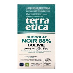 Tablette chocolat noir 88% Bolivie 100g