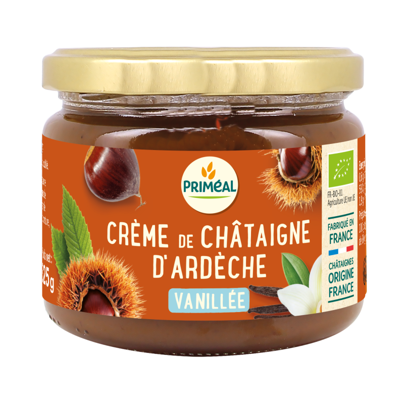 Crème de châtaigne vanillée bio 325g Priméal Priméal  dans votre magasin bio en ligne Etiketbio.eu