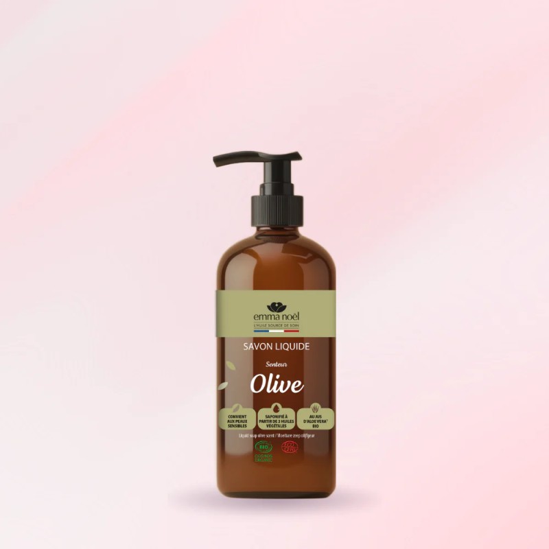 Savon liquide olive bio 500ml - Emma Noël Emma Noël  dans votre magasin bio en ligne Etiketbio.eu