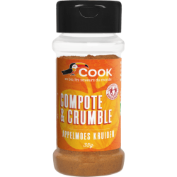 Mélange compote crumble bio Cook 35g Cook  dans votre magasin bio en ligne Etiketbio.eu