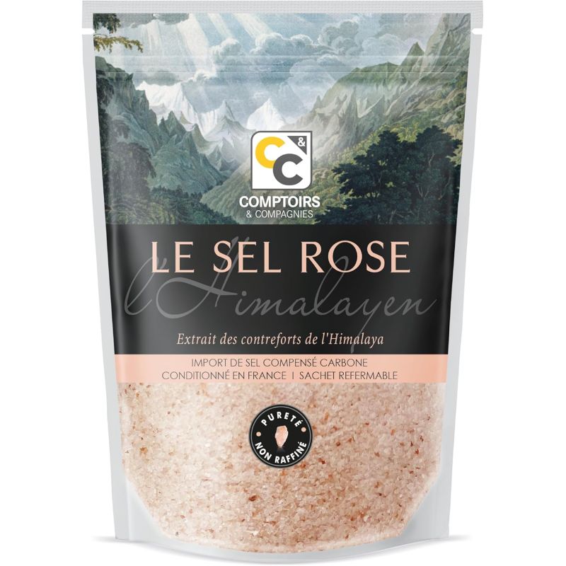 Sel rose Himalaya fin 500g Comptoirs Comptoirs et Compagnies  dans votre magasin bio en ligne Etiketbio.eu