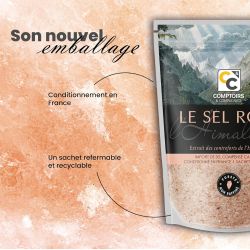Sel rose Himalaya fin 500g Comptoirs Comptoirs et Compagnies  dans votre magasin bio en ligne Etiketbio.eu