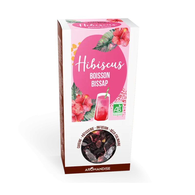 Hibiscus bio Aromandise 80 g Aromandise  dans votre magasin bio en ligne Etiketbio.eu