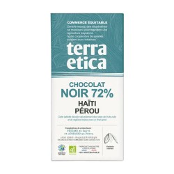 Chocolat noir 72% bio Haïti Pérou – Terra Etica Terra Etica  dans votre magasin bio en ligne Etiketbio.eu
