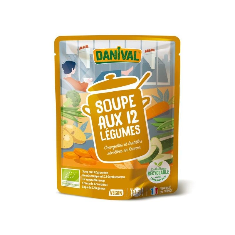 Soupe 12 légumes bio Danival 50cl Danival  dans votre magasin bio en ligne Etiketbio.eu