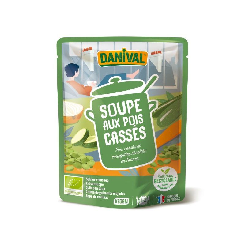 Soupe pois cassés bio Danival 50cl