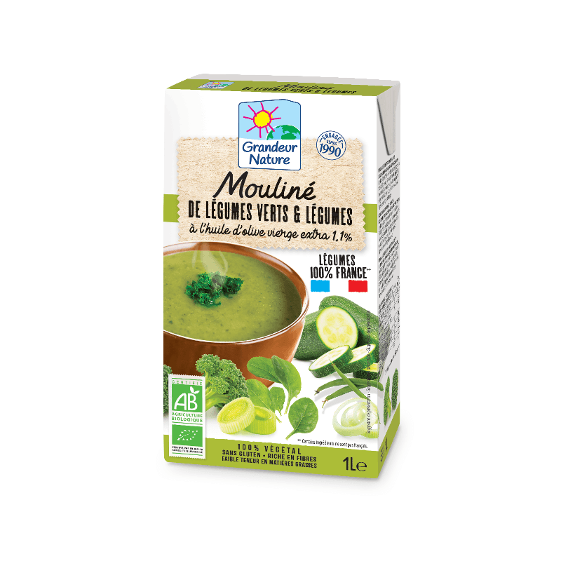Mouliné légumes verts Grandeur Nature 1L Grandeur Nature  dans votre magasin bio en ligne Etiketbio.eu